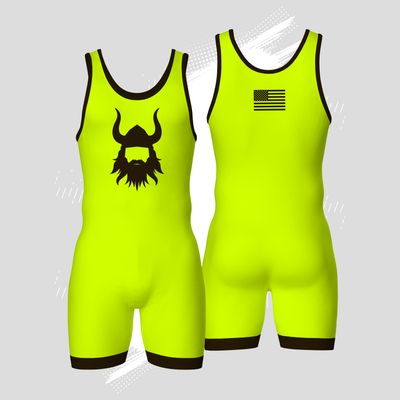 Neon Yellow Mens Singlet