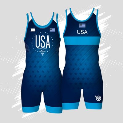 Blue USA WOMENS Singlet