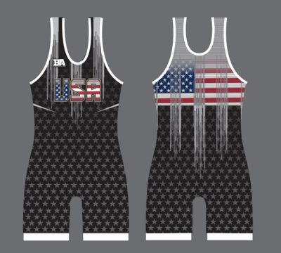 Black USA WOMENS Singlet