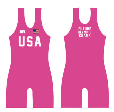 BABY Pink USA Singlet