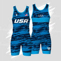 Usa Blue Striker Womens Singlet