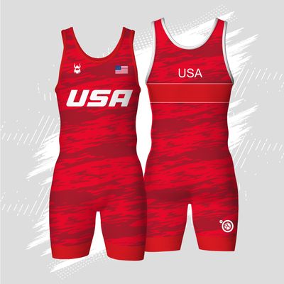 USA Red Striker MENS Singlet