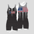 Black USA MENS Singlet