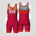 Red/Gold Usa Barbarian Singlet