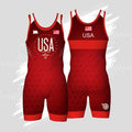 Red USA MENS Singlet