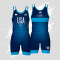 Blue USA WOMENS Singlet
